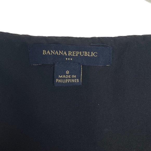 Banana Republic Factory Dress Sleeveless Button Front Tie Waist Lined Size 8 - Picture 6 of 14